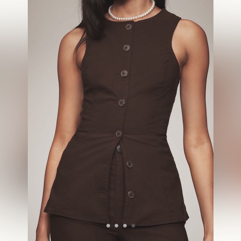 Maeve Brown Sleeveless Top